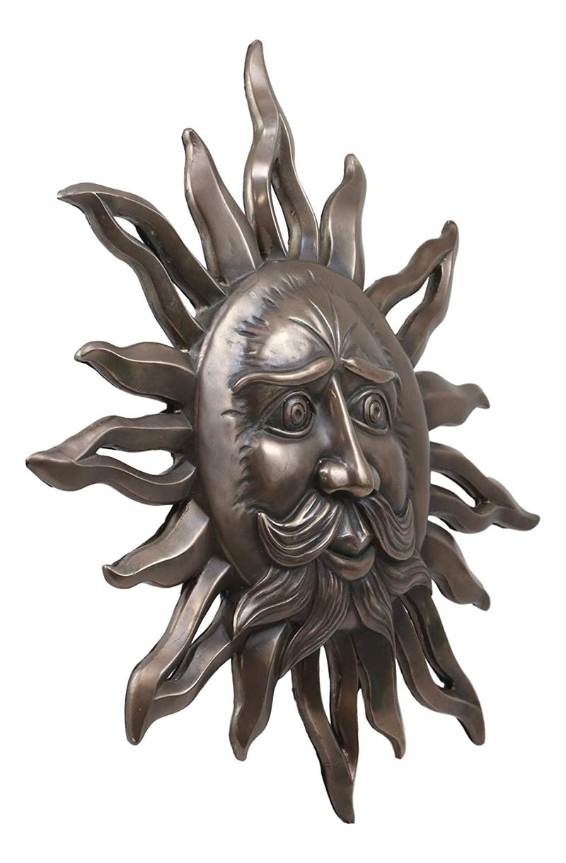 Ebros Celtic Mythology Belenos Celestial Solar Radiant Celtic Sun God Wall Hanging Decor 14.5" Diameter Figurine Home Decorative Sun Face Wall Plaque 3D Art Belenus The Shining God Sculpture