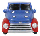 Patriotic American Flag Rustic Vintage Pickup Truck Cigarette Ashtray Figurine