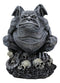Ebros Gift Grotesque Winged Toad Troll Gargoyle Standing On A Bed of Skulls Statue 6.25" High Dark Fantasy Ossuary Macabre Graveyard Halloween Gargoyles Collectible Figurine Accent