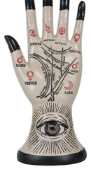 Psychic Fortune Teller Chirology Palmistry Eye Of Providence Hand Palm Figurine