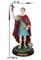 Saint Expedite Roman Centurion Christian Martyr Figurine Brass Plate Base 12"H