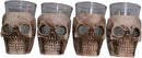 Skull Shot Glass Set of 4 Shot Glasses Great for Whiskey Vodka Tequila or Scotch