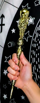 Ebros The Occult Wicca Sacred Moon Triple Goddess Magic Wand Cosplay Prop 14"L