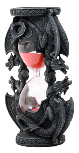 Ebros Gift Invertible Four Elemental Dragons Sand Timer Figurine Dragon Hourglass Sandtimer - Ebros Gift