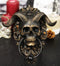 Ebros Baphomet Horned God Skull Hanging Door Knocker with Built in Striker Plate