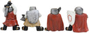 Ebros Medieval Knights Crusaders with Swords Axe & Shield Figurine Set of 4