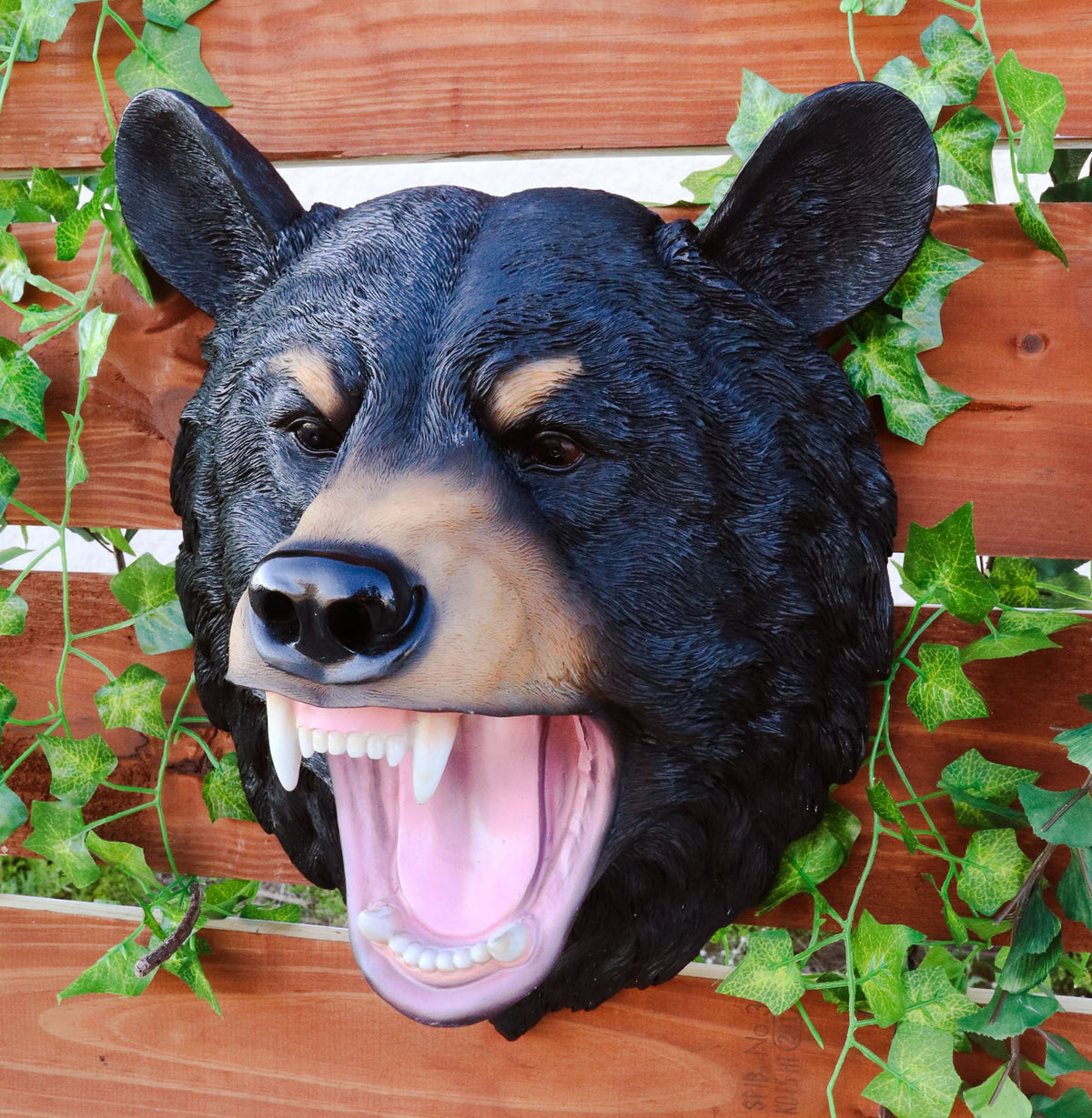 Large Roaring Black Bear Taxidermy Wall Decor 15.5"Tall Wildlife Ferocious Bear - Ebros Gift