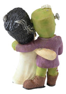 Pinheadz Frankenstein And Bride Holding Voodoo Red Heart Immortal Love Figurine