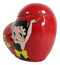 Vintage Red Heart Shaped Love Betty Boop Ceramic Cookie Jar Collectible Figurine