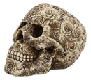 Ebros Tooled Ornate Floral Skull Figurine DOD Rose Sugar Skulls Statue 6.5"L