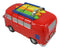 Large Red Camper Van Minibus Boys Girls Children Money Coin Piggy Bank Figurine