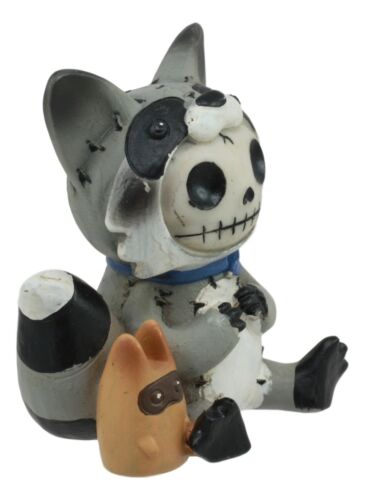 Ebros Furrybones Bandit The Raccoon Voodoo Stitched Skeleton Figurine 3"H