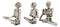 Ebros Set of 3 Whimsical Namaste Meditating Yoga Skeletons Trio Figurines 5.5" Tall