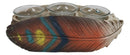 Southwestern Indian Dreamcatcher Feather Trio Tea Light Votive Candle Holder