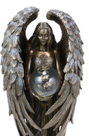 Ebros Sheila Wolk Tranquility Angel & Metamorphosis Butterfly Glass Ball Statue