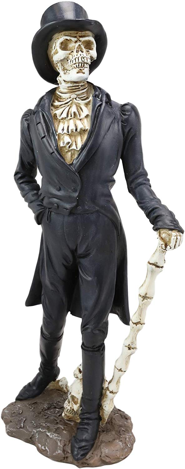 Ebros Skeleton Gentleman Groom in Steampunk Tuxedo and Top Hat Figurine 13"H