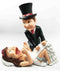 Bridal Gift Bride and Groom Wine Guzzler Holder Kitchen Decor Resin Figurine