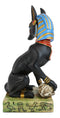Egyptian God Of The Dead Anubis With Uraeus Crown Standing On Mummy Skull Statue