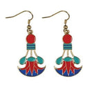 Ebros Cleopatra Lotus Earrings - Collectible Dangle Jewelry Accessory Jewel