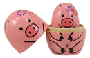 Ebros Pink Porky Babe Pig Wooden Toy Stacking Nesting Dolls 5 Pieces Matryoshka