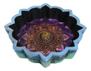 New Age Chakra Buddhist Mandala 8 Spokes Wheel Flower Incense Burner Figurine
