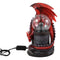 Large Dungeons Dragons Red Fire Dragon Guarding Castle Plasma Ball Lamp Statue