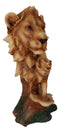 Ebros African Safari Lion Bust Statue 9"H Lion King Pride Rock Faux Wood Resin