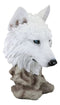 Ebros Large Ghost Albino Arctic Snow White Wolf Head Bust Desk Plaque Statue 16.5" Tall Direwolf Timberwolves