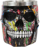 Ebros Black Day of The Dead Sugar Skull Coffee Mug 13Oz Novelty Tankard Cup