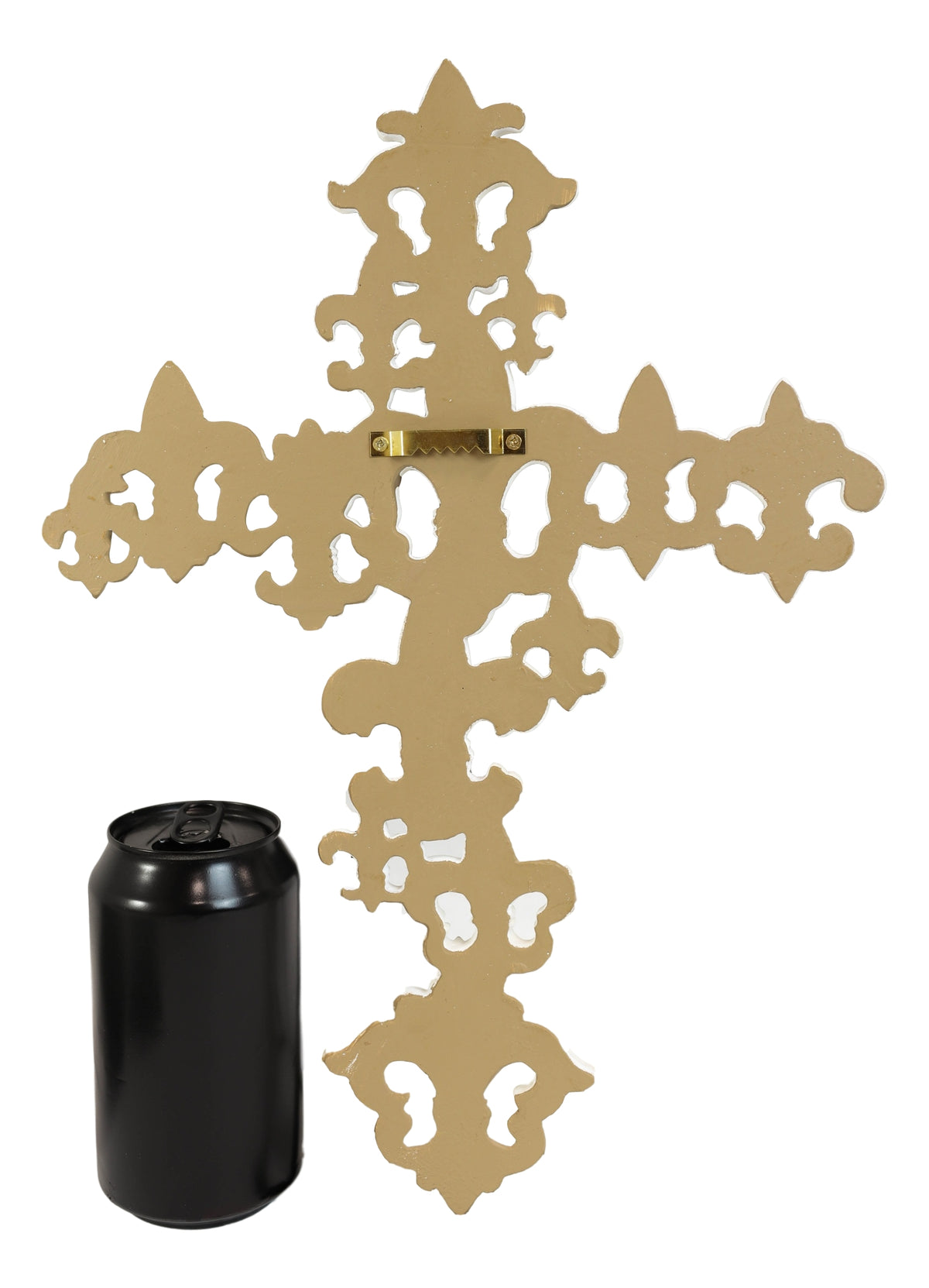 Rustic Vintage Southwestern Tuscan Fleur De Lis Filigree Scroll Art Wall Cross