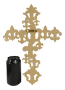 Rustic Vintage Southwestern Tuscan Fleur De Lis Filigree Scroll Art Wall Cross