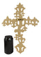 Rustic Vintage Southwestern Tuscan Fleur De Lis Filigree Scroll Art Wall Cross