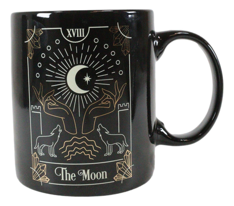 Wicca Fortune Teller Psychic Tarot Cards The Moon Ceramic Tea Coffee Mug Cup