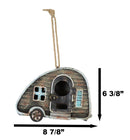 Rustic Western Camper Trailer Cabin Birdhouse With Door Tree Hanging Bird Feeder