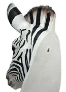 Madagascar Large Zebra Head Wall Decor Plaque 16"Tall Taxidermy Decor Sculpture