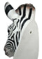 Madagascar Large Zebra Head Wall Decor Plaque 16"Tall Taxidermy Decor Sculpture