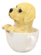 Ebros Realistic Adorable Golden Labrador Puppy in Teacup Statue 6"H