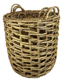 Western Farmhouse Stylish Hand Woven Nesting Storage Wicker Baskets Set Of 5