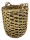 Western Farmhouse Stylish Hand Woven Nesting Storage Wicker Baskets Set Of 5