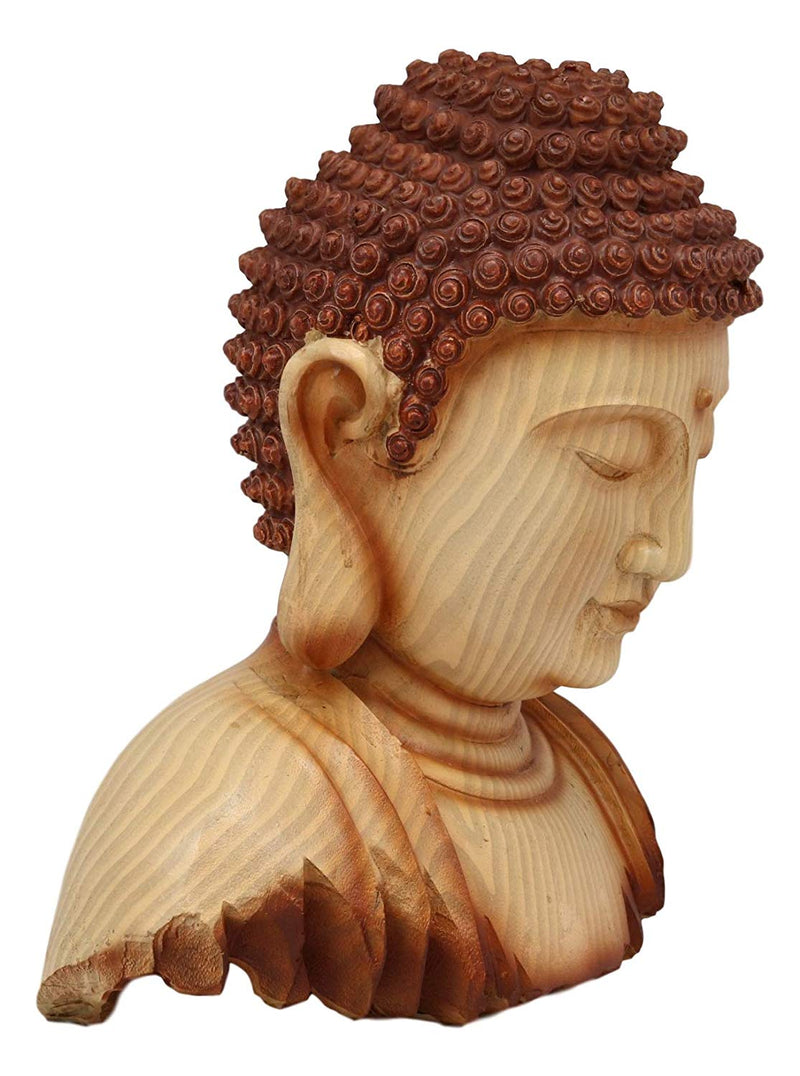 Ebros Medium Feng Shui Shakyamuni Buddha Gautama Bust with Ushnisha Figurine