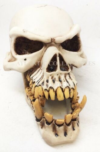 Ebros Large Dragon Demon Skull Skeleton Figurine 9.5" Long Novelty Halloween Decor