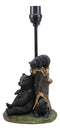 Ebros Rustic Black Momma Bear With Cubs Playing Hide And Seek Table Lamp With Shade
