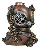 Marine Octopus Kraken Steampunk Divers Helmet With Skull Incense Cone Burner