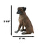 Realistic Pet Pal Adorable Sitting Brindle Boxer Dog Dollhouse Mini Figurine