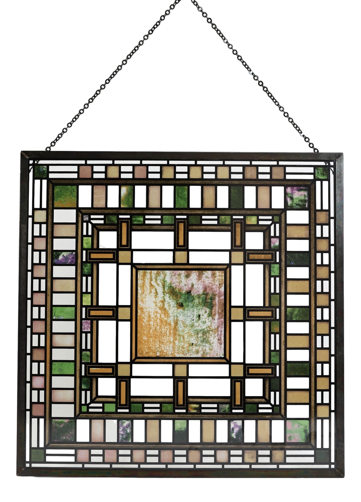 Frank Lloyd Wright Martin House Pier Laylight Stained Glass Wall Desktop Plaque