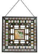 Frank Lloyd Wright Martin House Pier Laylight Stained Glass Wall Desktop Plaque