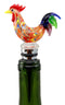 Ebros Gift Chicken Rooster Wine Bottle Stopper Acrylic Topper Metal Rubber Cork Party Hosting Accessory 4.75"H