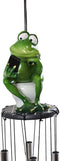Call Of Nature Frog On Toilet Seat Browsing Smartphone Cell Phone Wind Chime
