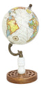 Rustic Western Farmhouse World Atlas Map Globe Desktop Standing Decor Accent 10"