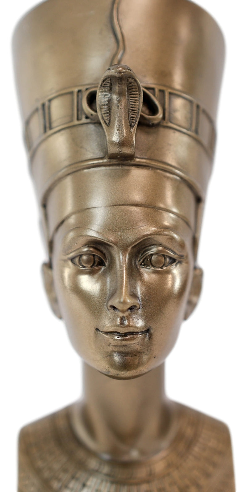 Egyptian Queen Nefertiti With Cobra Crown Piece Bust Statue Decorative Figurine